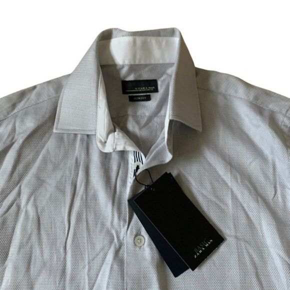 New Zara Man Basic Dress Shirt Size Small - Picture 2 of 9